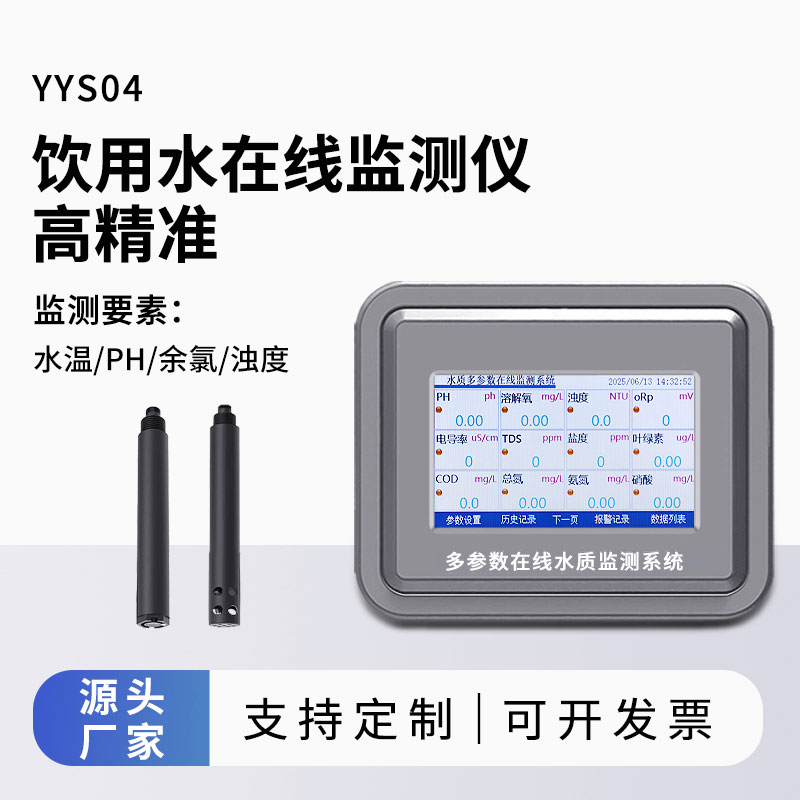飲用水水質(zhì)監(jiān)測參數(shù)(水溫、ph、余氯、濁度)